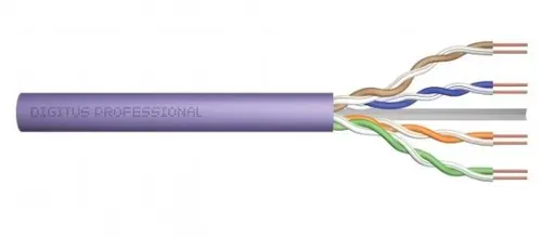 Cablu Digitus DK-1611-V-305-1, CAT.6, U/UTP, Eca, drut, AWG 24/1, PVC, 305m (Violet)