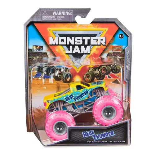 Masinuta Monster Jam - Blue Thunder Scara 1 La 64 (Multicolor)