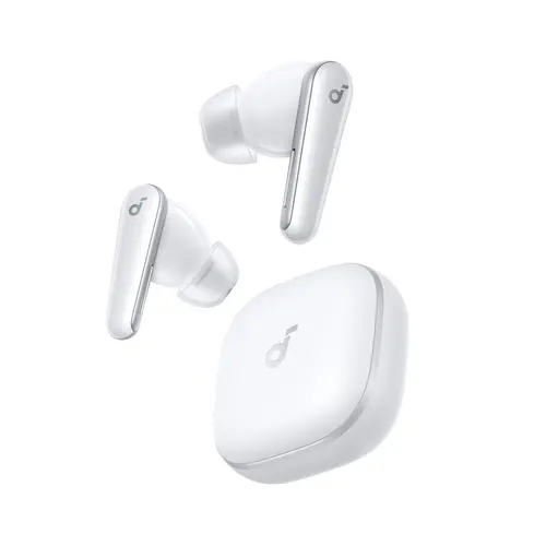 Casti True Wireless Anker SoundCore Liberty 5, Active Noise Cancelling, Autonomie 48 ore, IP55, Dolby Audio, Bluetooth 5.4 (Alb)