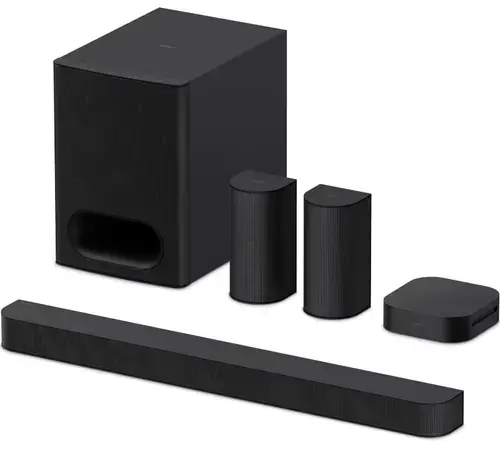 Soundbar Sony BRAVIA Theatre System 6 HT-S60, 5.1ch, 1000W, Dolby Atmos, DTS:X, AI Voice Zoom 3, Mod Multi Stereo Party, Bluetooth 5.3 (Negru)