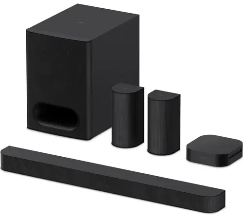 Soundbar Sony BRAVIA Theatre System 6 HT-S60, 5.1ch, 1000W, Dolby Atmos, DTS:X, AI Voice Zoom 3, Mod Multi Stereo Party, Bluetooth 5.3 (Negru)