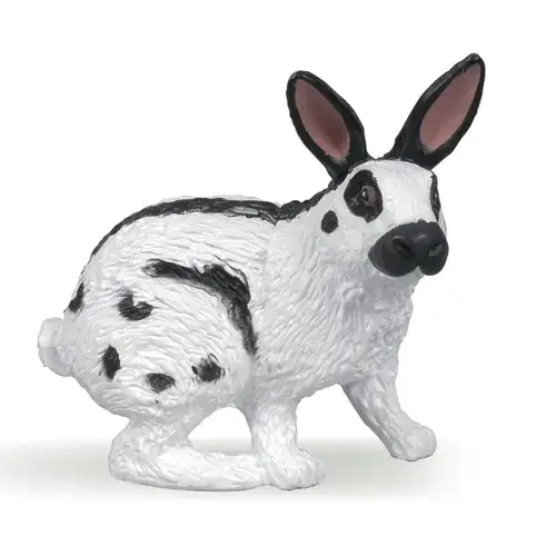 Figurina Papo - Iepure (Alb/Negru)