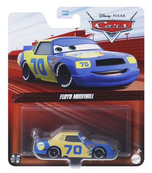 Masinuta metalica Cars3 - Floyd Mulvihill (Albastru/Galben)