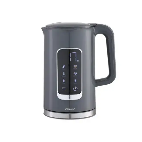 Fierbator de apa Maestro MR-024-GREY, 1.7 l, 2200 W, Afisaj tactil, Ajustare temperatura (Gri)