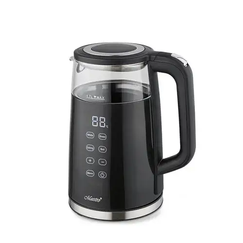 Fierbator de apa electric Maestro MR-049, 1.7 l, 2200 W, Ecran touchscreen, Temperatura ajustabila (Negru)