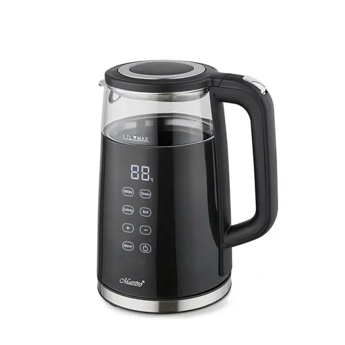 Fierbator de apa electric Maestro MR-049, 1.7 l, 2200 W, Ecran touchscreen, Temperatura ajustabila (Negru)