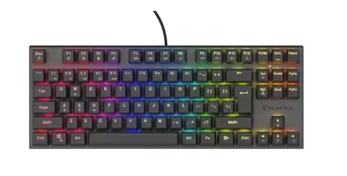 Tastatura mecanica Genesis Thor 303 TKL HS, Wired, iluminare RGB, Silent (Neagra)
