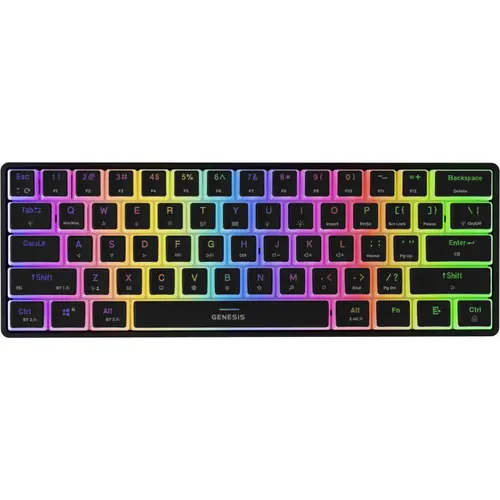 Tastatura Gaming Mecanica Genesis THOR 660 G2 RGB Gateron Red Switch, Bluetooth/USB, layout US (Negru)
