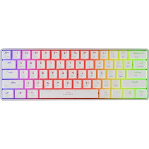 Tastatura Gaming Mecanica Genesis THOR 660 G2 RGB Gateron Brown Switch, Bluetooth/USB, layout US (Alb)