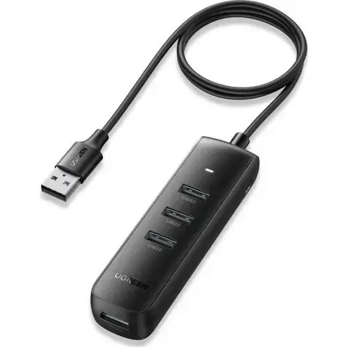 Hub USB UGREEN CM416, 4 x USB-A, 1m (Negru)