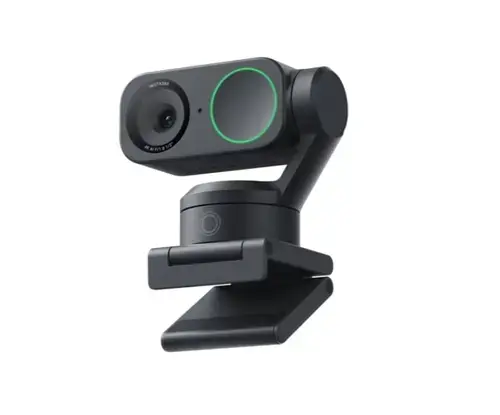 Camera web Insta360 Link 2 Standard, 4K, 30 fps, Microfon cu reducere zgomot AI, Zoom 4X (Negru)