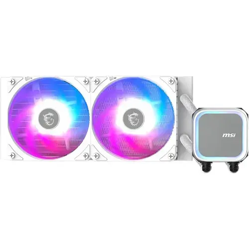 Cooler CPU MSI MAG CORELIQUID A13 240 WHITE, Racire cu lichid, AIO 240mm, RGB, Intel/ AMD, Alb