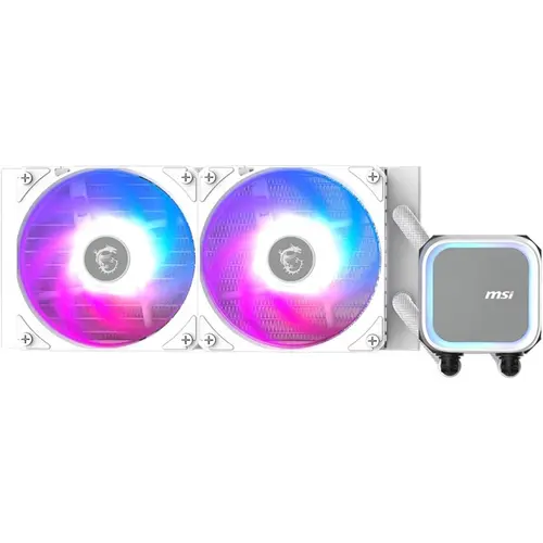 Cooler CPU MSI MAG CORELIQUID A13 240 WHITE, Racire cu lichid, AIO 240mm, RGB, Intel/ AMD, Alb