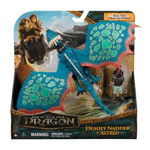 Set Dragon Deadly Nadder Si Figurina - Viking Astrid (Multicolor)