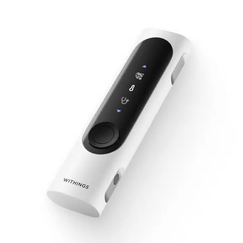 Withings Beam-O - Dispozitiv MultiScan 4 in 1 de evaluare a sanatatii (termometru, EKG, SPO2, stetoscop digital)