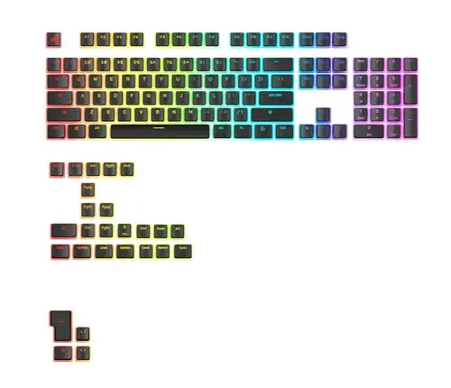 Kit taste pentru tastatura Glorious GAKC-567, compatibil cu modelele GMMK, US (Negru)