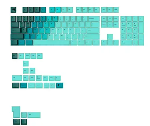 Kit taste pentru tastatura Glorious GAKC-585, compatibil cu modelele GMMK, US (Albastru)