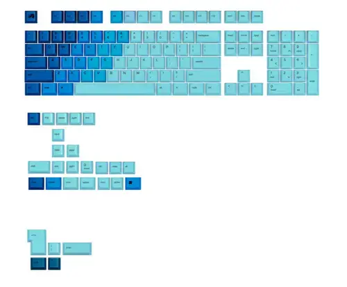 Kit taste pentru tastatura Glorious GAKC-584, compatibil cu modelele GMMK, US (Albastru)