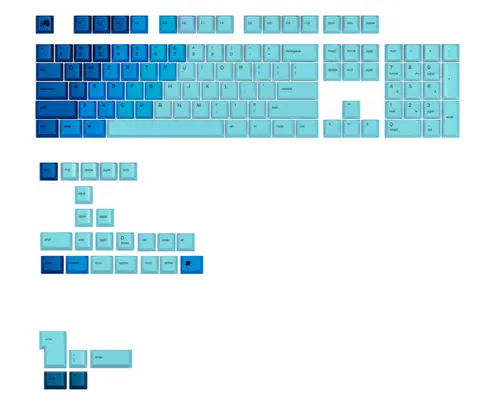 Kit taste pentru tastatura Glorious GAKC-584, compatibil cu modelele GMMK, US (Albastru)