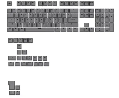 Kit taste pentru tastatura Glorious GAKC-570, compatibil cu modelele GMMK, US (Gri)