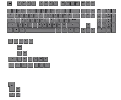 Kit taste pentru tastatura Glorious GAKC-570, compatibil cu modelele GMMK, US (Gri)