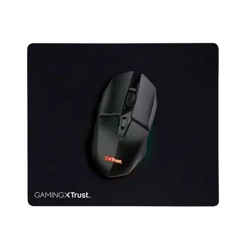 Mouse wireless + mousepad Trust GXT112 FELOX, 4800 DPI, 6 butoane, Iluminare LED (Negru)