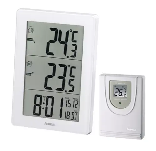 Statie meteo Hama EWS-3000, tIndicator capacitate baterie (Alb)