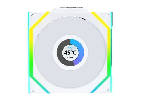 Ventilator Lian Li UNI FAN SL, LCD, Reverse Blade, aRGB, PWM, 120 mm (Alb)