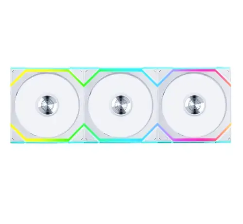 Set 3 ventilatoare Lian Li UNI FAN SL, aRGB, PWM, Reverse Blade, 120 mm (Alb)