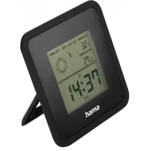 Termometru/Higrometru digital Hama Borneo, pentru interior (Negru)