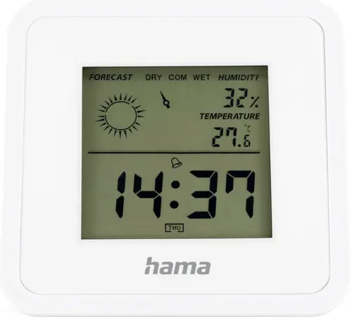 Termometru/Higrometru digital Hama Borneo, pentru interior (Alb)