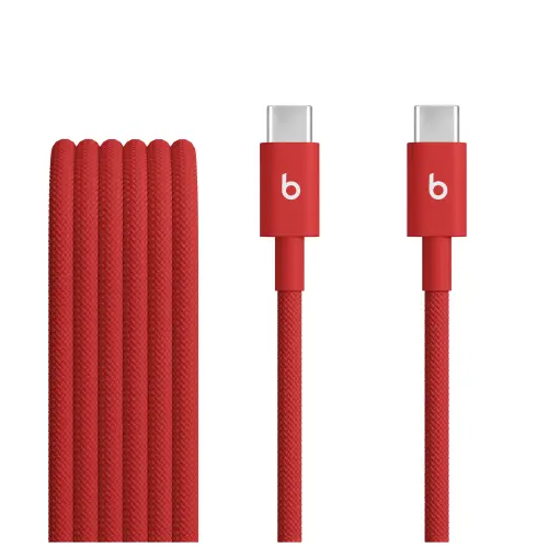 Cablu de date Apple Beats MDGF4, USB-C la USB-C, 1.5 m (Rosu)