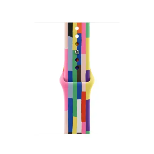 Curea Smartwatch Apple MFFP4ZM/A pentru Watch 40mm, Pride Edition Sport Band, S/M (Multicolor)