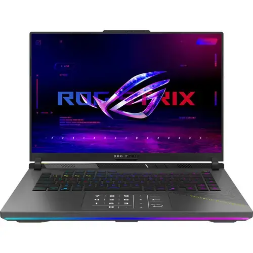 Laptop Gaming ASUS ROG Strix G16 G614FR (Procesor AMD Ryzen™ 9 9955HX (64M Cache, up to 5.40 GHz), 16inch 2.5K 240Hz, 16GB, 1TB SSD, NVIDIA GeForce RTX 5070 Ti @12GB,  Negru/Verde)