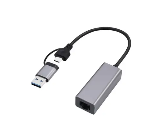 Adaptor retea GEMBIRD A-USB3AC-LAN2G-01, USB-A/USB Type-C