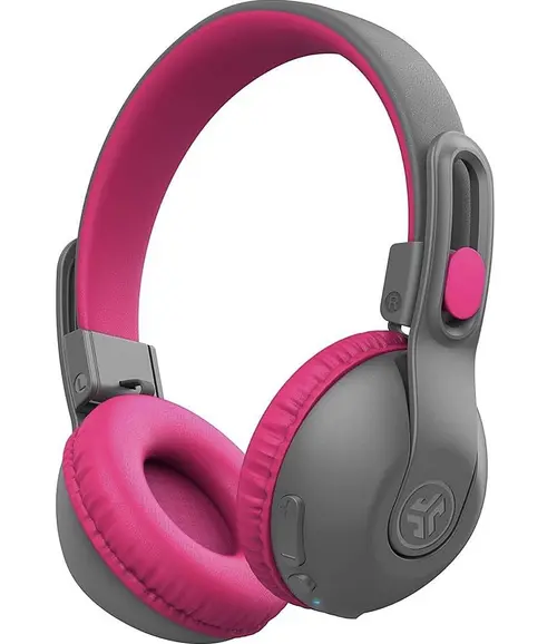 Casti pentru copii JLAB JBuddies Studio 2 Kids, Bluetooth, On-ear, Microfon (Gri/Roz)