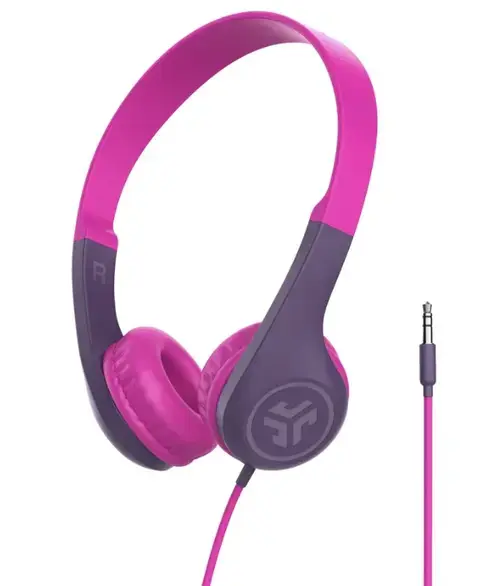 Casti pentru copii JLAB JBuddies Pop Wired Kids (Roz)