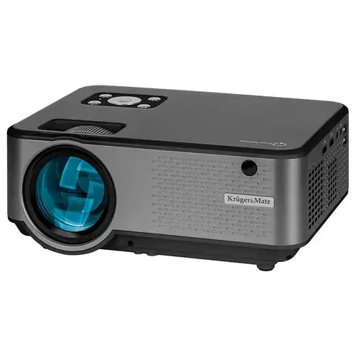 Videoproiector Kruger&Matz LED HOME V-LED60, 5000 lumeni, 1920x1080, Wi-Fi, Bluetooth, Difuzor 3W, HDMI/VGA, USB (Gri)