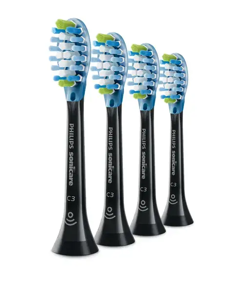 Rezerve periuta de dinti electrica Philips Sonicare Premium Plaque Defence HX9044/88, 4 bucati (Negru)
