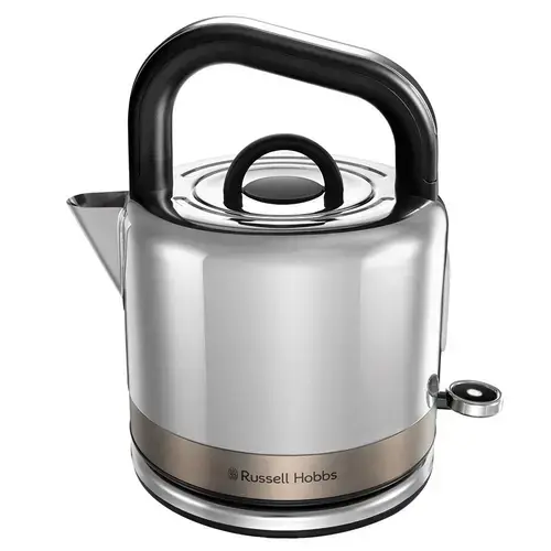 Fierbator de apa Russell Hobbs Distinctions Titanium 26422-70, 1350 W, 1.5 l, Indicator nivel apa, Filtru, Iluminare, Stocare cablu (Inox)