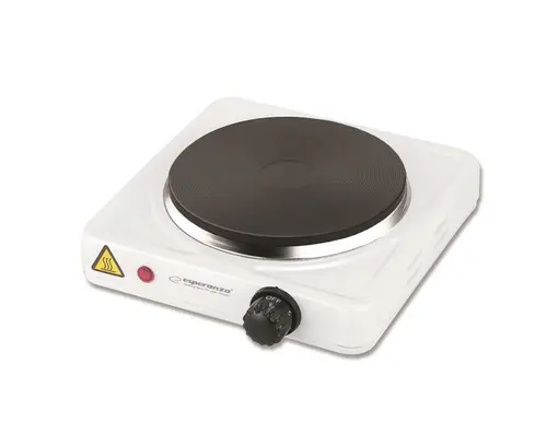 Plita electrica Esperanza EKH013W, 1000W, 15.5cm (Alb)
