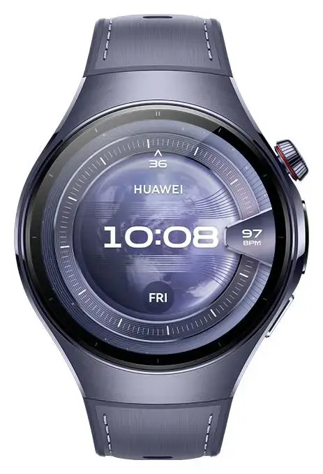 Smartwatch Huawei Watch 5, 46mm, Ecran AMOLED 1.5inch, Bluetooth, NFC, GPS, ECG, 5 ATM, Bratara Compozit (Violet)