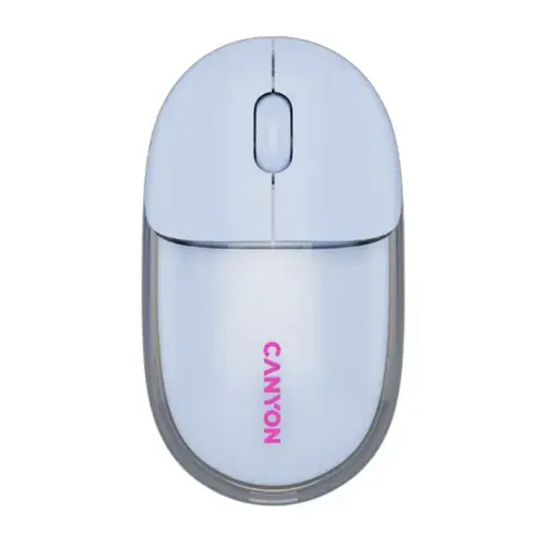 Mouse Canyon OnClick 24, Wireless, Bluetooth (Transparent/Albastru)