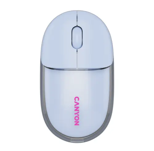 Mouse Canyon OnClick 24, Wireless, Bluetooth (Transparent/Albastru)