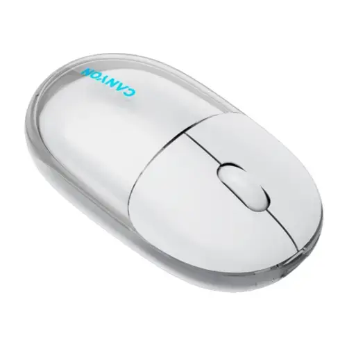Mouse Canyon OnClick 24, Wireless, Bluetooth (Transparent/Alb)
