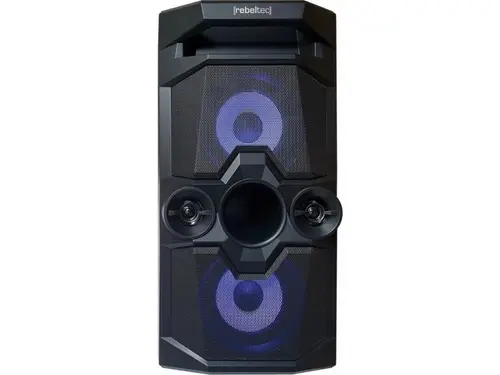 Boxa portabila karaoke Rebeltec SundBOX 480, Bluetooth, TWS, 50 W, 18 butoane multimedia, Autonomie 8-12 ore (Negru)