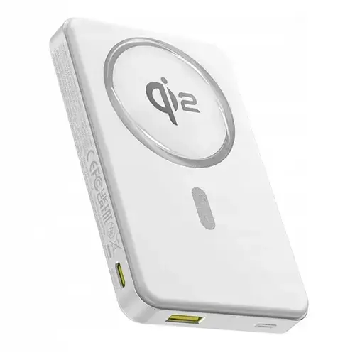 Baterie Externa Wireless Baseus Airpow2 Qi2 P10080000213-00, 10000mAh, USB-A/22.5W, USB-C/20W, QI/15W (Alb)