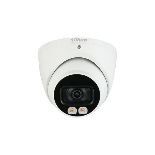 Camera supraveghere exterior Dome cu iluminare duala Dahua HAC-HDW1500T-IL-A-0280B-S2, 5 MP, IR/lumina alba 40 m, 2.8 mm, microfon