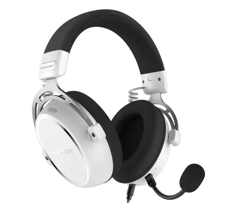 Casti cu fir Hator Hypergang 3, jack 3.5 mm (Alb)