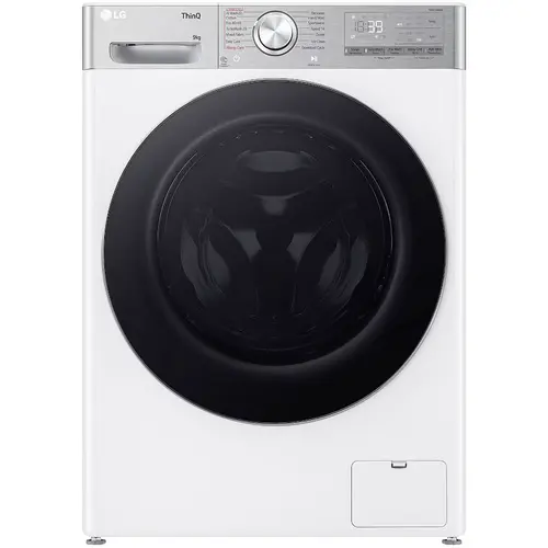Masina de spalat rufe LG F2WR909P3W, 9 kg, 1200 rpm, Clasa A, Motor Direct Drive, Steam+, Smart Diagnosis (Alb)
